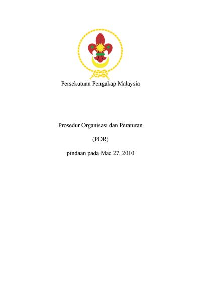 Policy Organization and Rules (POR)